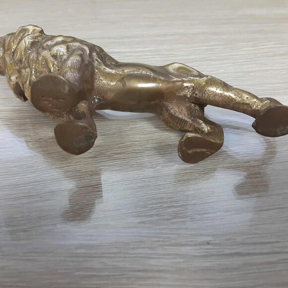 vintage brass lion figurine statue paperweight Decor - Picture 9 of 11